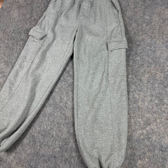 Gap Mens Gray Cargo Sweatpants Wide Leg Fleece Size M - Picture 2 of 12
